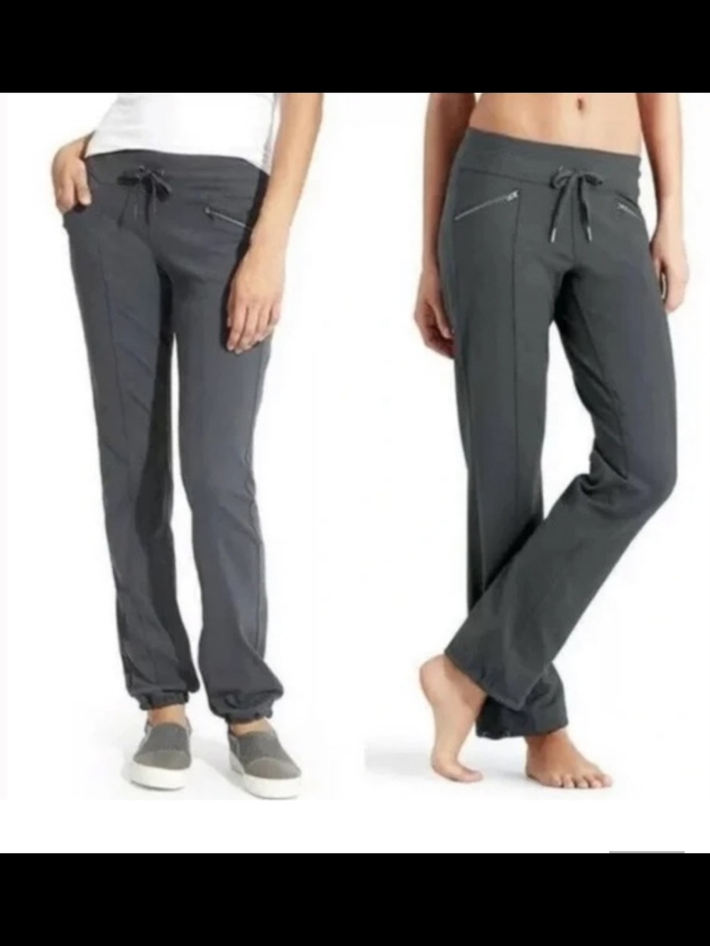 Athleta Metro Slouch Reflex Jogger Pants - Heather Charcoal, Charcoal & Blue, XL - Picture 2 of 15